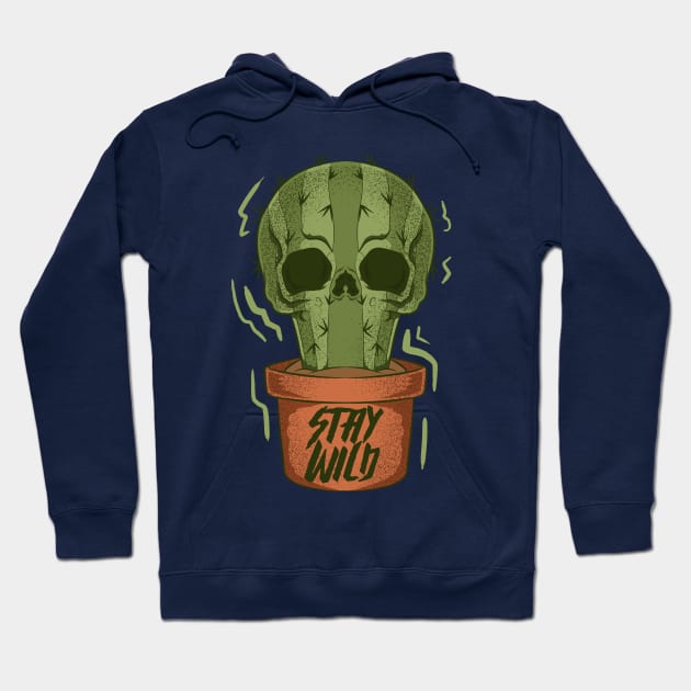 cactus skull stay wild Hoodie by the house of parodies